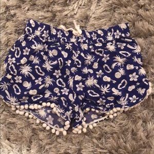 Hawaiian themed girls shorts
